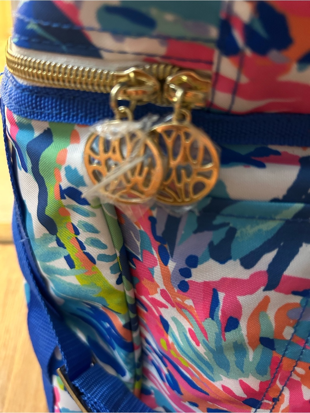 Lilly Pulitzer Multicolor Floral Insulated Cooler Tote with dishes and cups nwt - Picture 5 of 11